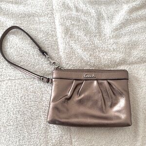 Vintage Coach Bronze Wristlet Y2K